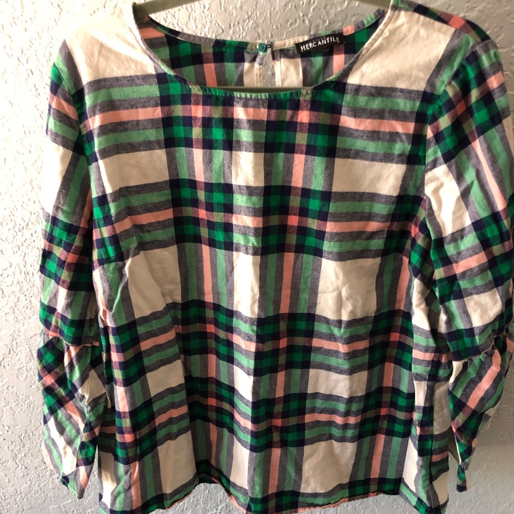 ‼️ 4/$20 SALE‼️ J Crew Plaid Blouse
